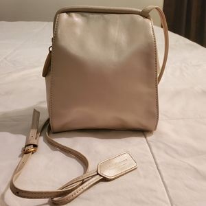 Rare Find-Leather Co by Liz Claiborne Small Crossbody Beige Taupe color